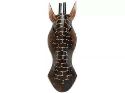 Rzeźba Maska z Drewna ŻYRAFA 80cm Rękodzieło Orient